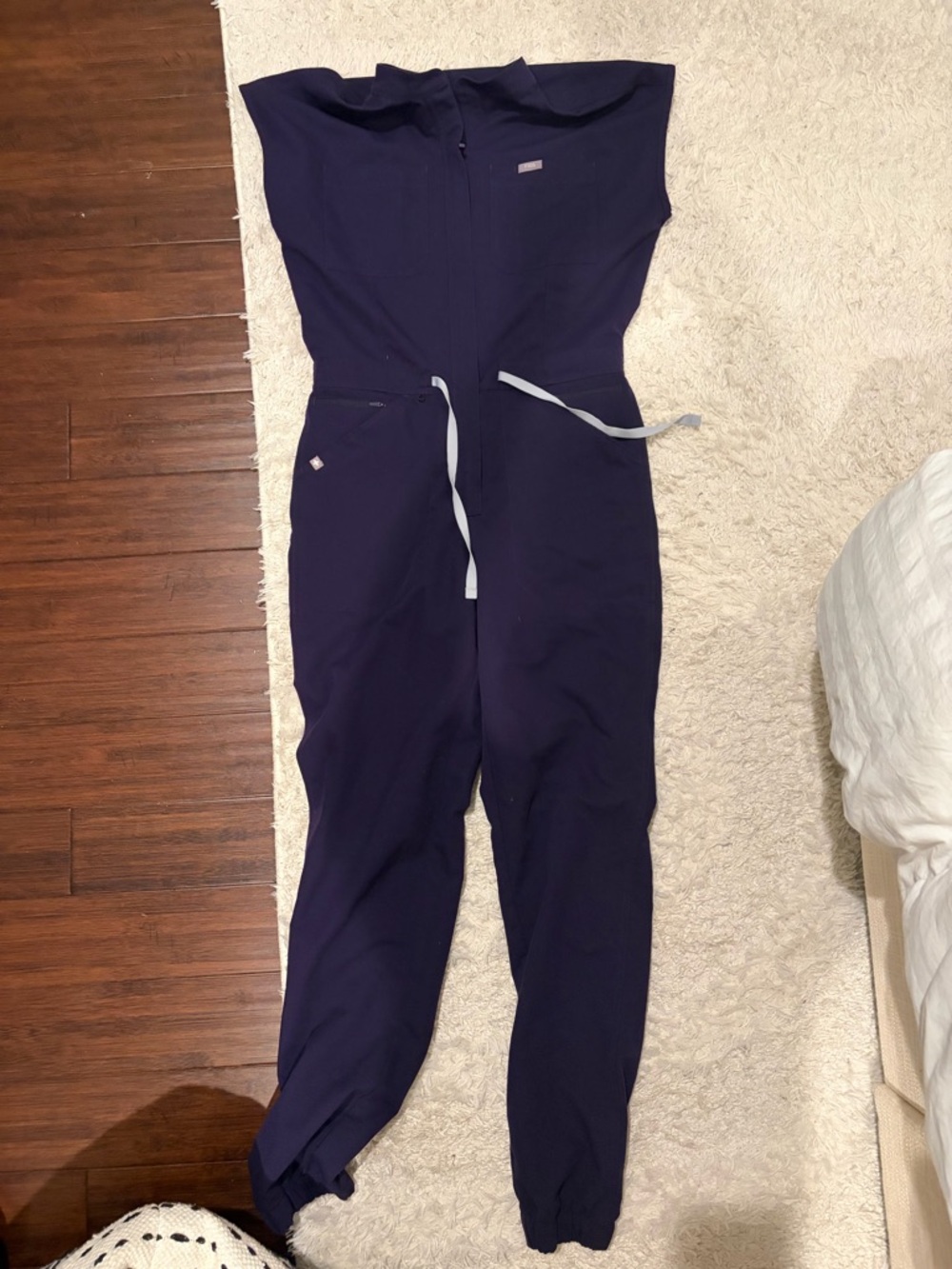 Figs Purple Jam Scrub Jumpsuit